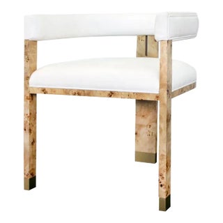 Matthew Izzo Home Jude Burlwood Dining Chair For Sale