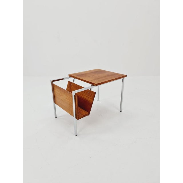 Mid-Century Danish Teak Side Table with Magazine Rack, 1960s For Sale - Image 3 of 11