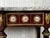 French Console Napoleon III Style Mahogany and Brass With Porcelain Plaques For Sale - Image 10 of 13
