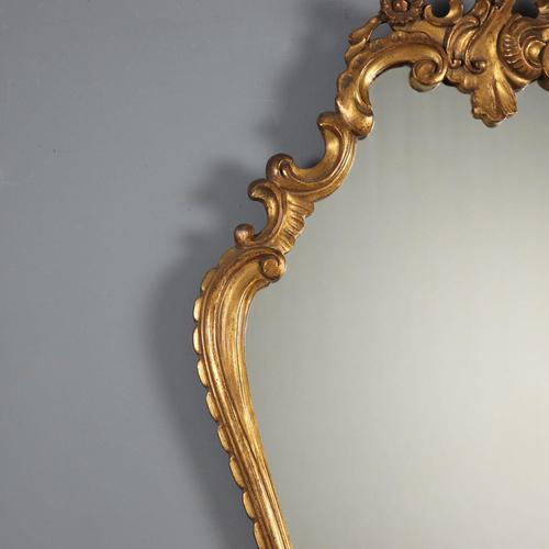Carved and Gilded Wooden Mirror For Sale - Image 4 of 9