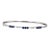 1.27ctw Blue Sapphire Diamond Bangle Bracelet 14k White Gold 7" For Sale