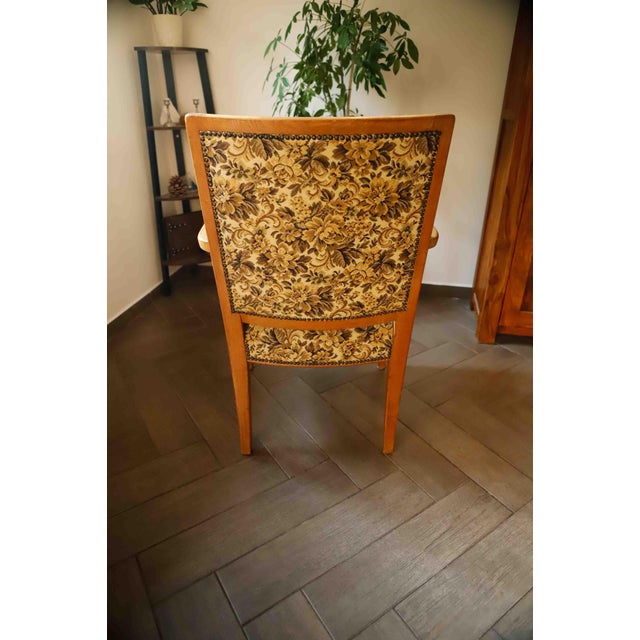 Vintage Salon Lounge Chair with Floral Tapestry Upholstery, 1940s For Sale - Image 13 of 15