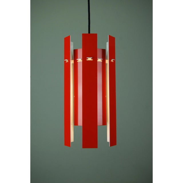 Red Vintage Cocktail Pendant by Henning Rehhof for Fog & Mørup For Sale - Image 8 of 8