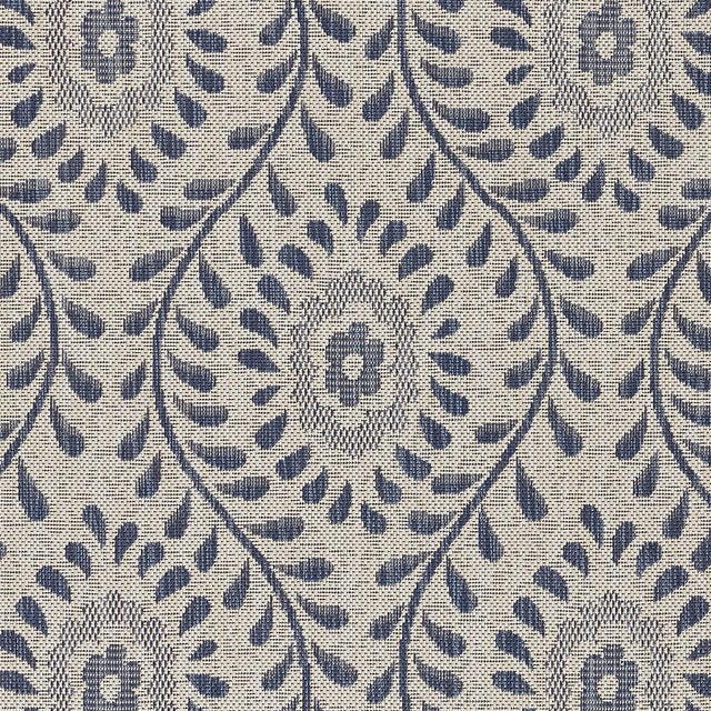 Blue Momeni Contemporary Indoor/Outdoor Riviera Vine Rug in Blue, 3'3" x 5' For Sale - Image 8 of 9