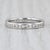 0.48ctw Diamond Eternity Band 14k White Gold Wedding Ring Size 5 Stackable For Sale - Image 4 of 6