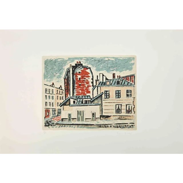 Modern Orfeo Tamburi, View of Paris, 1970s, Etching For Sale - Image 3 of 3