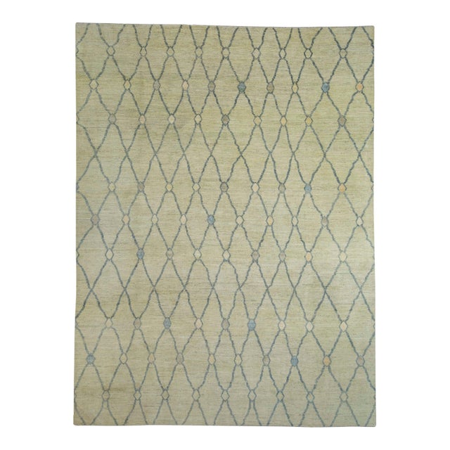 Turkish Oushak Rug 9'4" x 12'5" #18521 For Sale