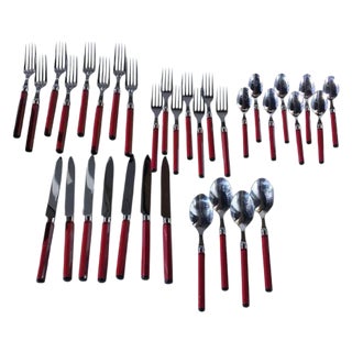 French Cutlery by Andre Verdier for SCOF, Set of 44 For Sale