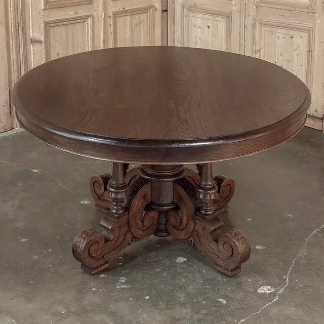 19th Century French Napoleon III Period Grand Oval Center Table For Sale - Image 12 of 14