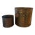 1980s Vintage Graduated Brass Planters With Diamond Pattern – Pair For Sale