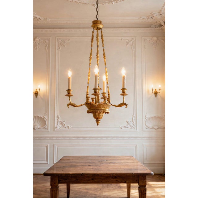 Empire Gilded Chandelier, Austria, 1920s For Sale - Image 11 of 13