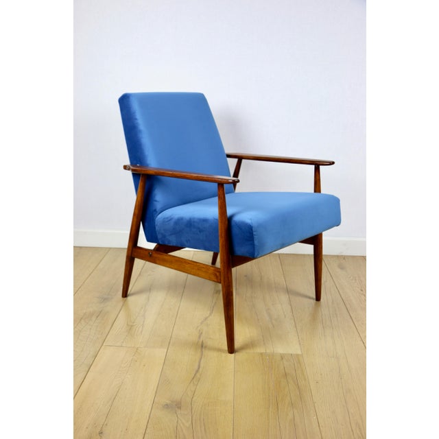 Lis Lounge Chair with Blue Sky Upholstery by Henryk Lis, 1970s For Sale - Image 11 of 11