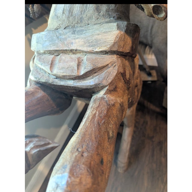 1990s 1990s Large Carved Wooden Horse Sculpture For Sale - Image 5 of 8