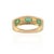 VRJewels Three Stone Emerald7 Diamond Cluster Cocktail Ring Size 7 in 14k Gold For Sale - Image 4 of 10