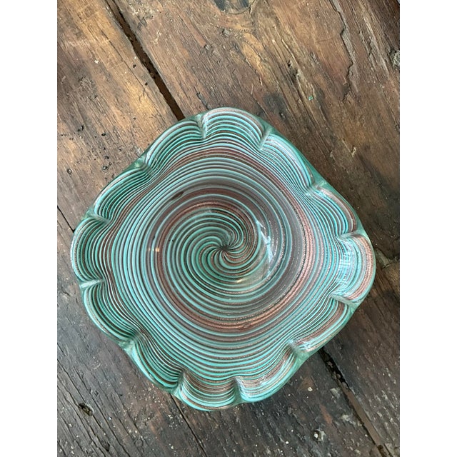 Vintage Murano Striped Glass Bowl For Sale - Image 12 of 12