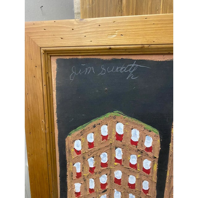 1990s Jimmy Lee Sudduth Folk Art Painting With Mud For Sale - Image 10 of 13