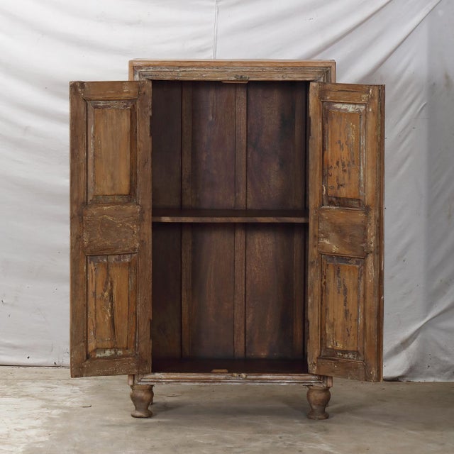 Antique Anglo-Indian Teakwood Small Armoire/Almirah For Sale - Image 4 of 7
