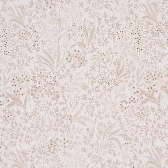 Borastapeter Sample - Boråstapeter Nocturne Fabric In Stone And Gold For Sale - Image 4 of 5