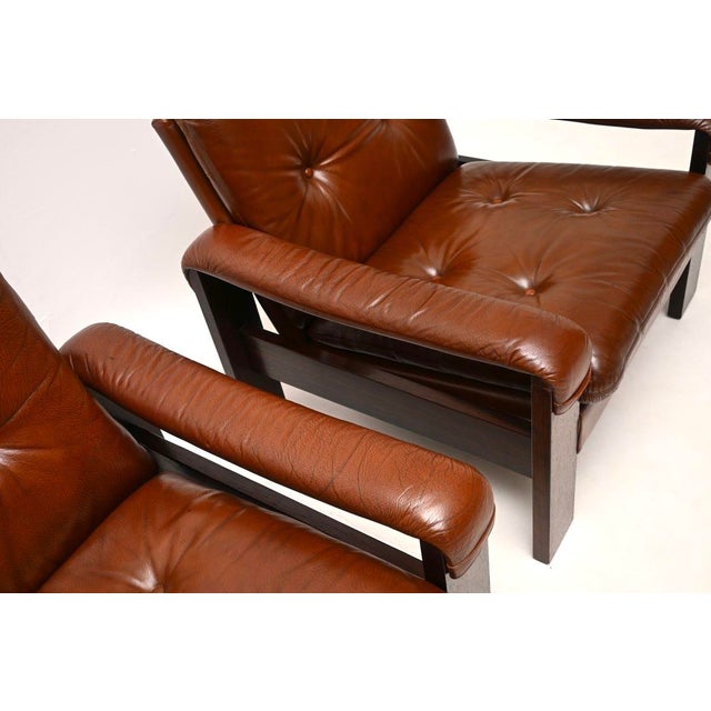 Vintage Danish Leather Chairs, 1960, Set of 2 For Sale - Image 9 of 11