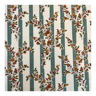 Warner Textile Archive Nancy Cotton Screen Printed Fabric- 1 1/2 Yards For Sale