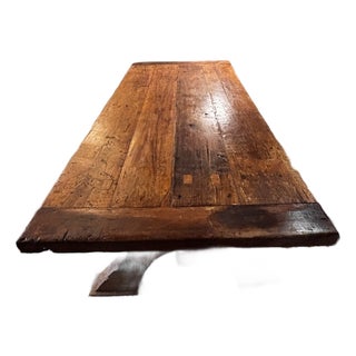 1940s Hand Carved Mexican Wood Table For Sale