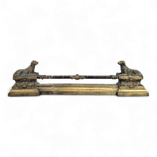 Fireplace Hearth Bar with Hunting Dog Theme For Sale