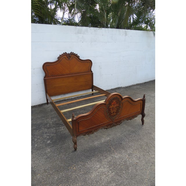 This beautiful Full size Bed is made out of wood, solid wood, mix woods, and veneer. The bed was made by Johnson...