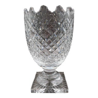 Waterford Ireland Vintage Master Cutter Collection Footed Crystal Vase For Sale