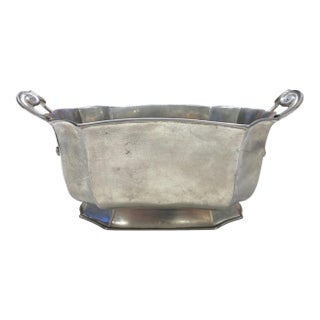 Match Pewter Cosi Tabellini Italian Handmade Centerpiece Bowl or Planter For Sale