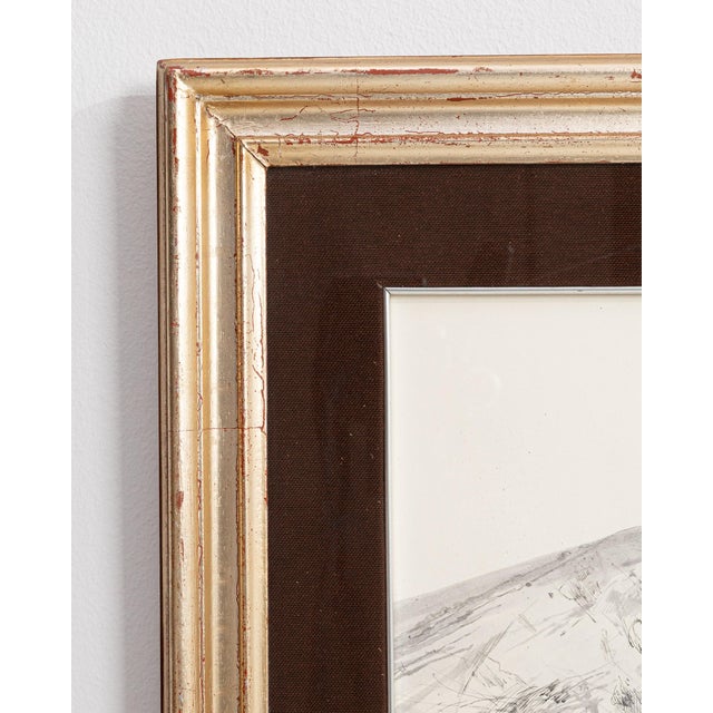 1980s France Brown Wood Drawing For Sale - Image 14 of 15