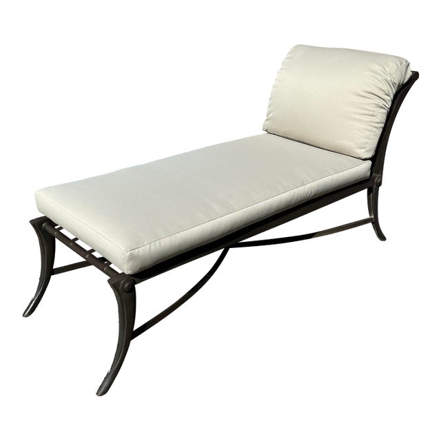 Kreiss Modern Mid Century Klismos Style Patio Chaise For Sale