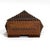 Brown Antique Tramp Art Lidded and Footed Box For Sale - Image 8 of 10