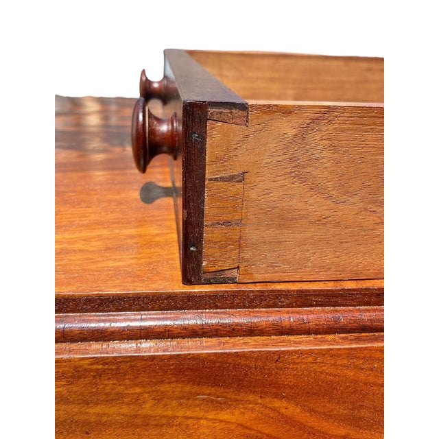 Antique Duncan Phyfe Mahogany Drop Leaf Table With Very Rare Dolphin Casters For Sale - Image 11 of 12