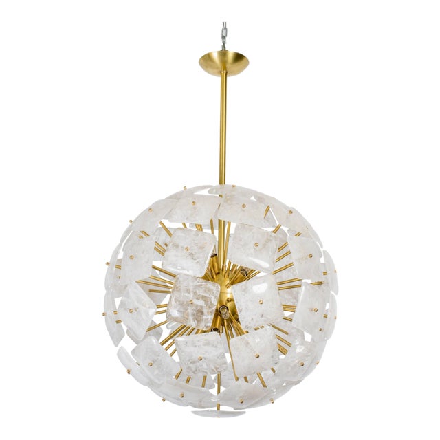 Large Sputnik Rock Crystal Chandelier "Nova", Limited Edition For Sale