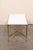 Mid 20th Century French White Marble & Brass Coffee Table For Sale - Image 10 of 12