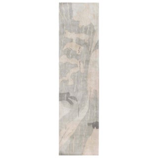 Modern Hand-Knotted Silk and Wool Runner by Doris Leslie Blau For Sale