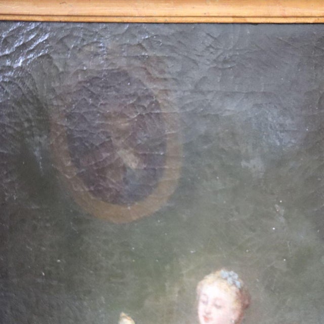 Scene Between Girls, 19th Century, Oil Painting on Canvas, Framed For Sale - Image 9 of 18