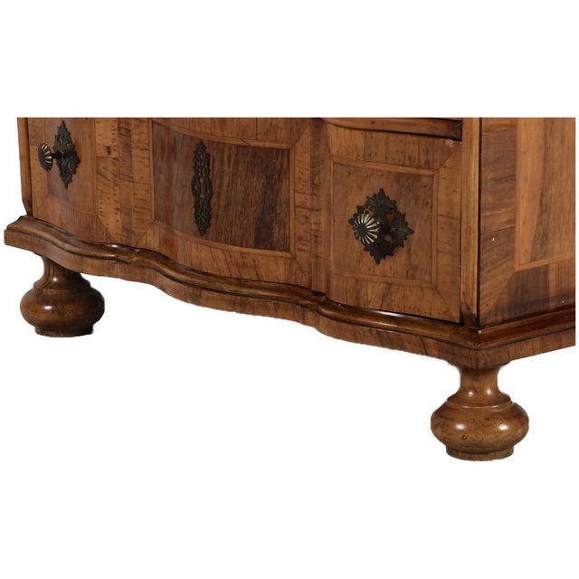 Small Antique Baroque Chest of Drawers in Walnut, 1900 For Sale - Image 12 of 18