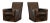 Wood Pair of CR Laine Malcolm Brown Leather Swivel Chairs For Sale - Image 7 of 7