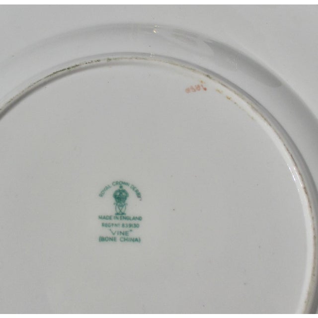 Mid 20th Century Royal Crown Derby Vine Dinner Plate Service - Set of 12 For Sale - Image 5 of 6
