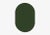 Contemporary Dark Green Oval Plain Rug from Marqqa For Sale - Image 3 of 3
