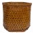 Vintage Hand Woven Split Reed Basket For Sale