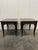 Outstanding vintage Drexel Heritage ET Cetera collection chinoiserie black painted end ir side tables featuring black...