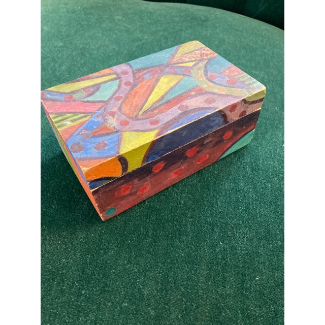 Hand Painted, Signed Box For Sale - Image 4 of 9