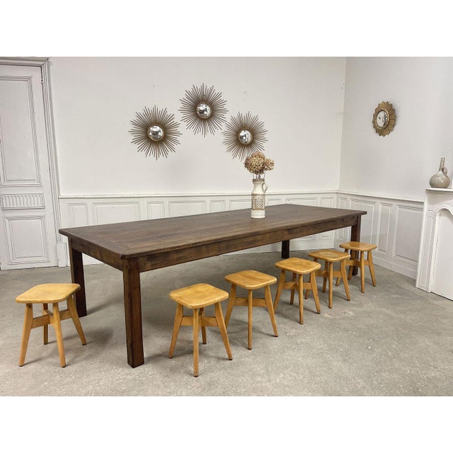 Vintage Monastery-Style Table in Oak, 1930s For Sale - Image 3 of 13