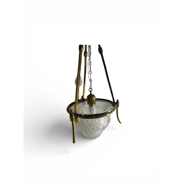 1950s 1950s French Art Glass Chandelier For Sale - Image 5 of 5