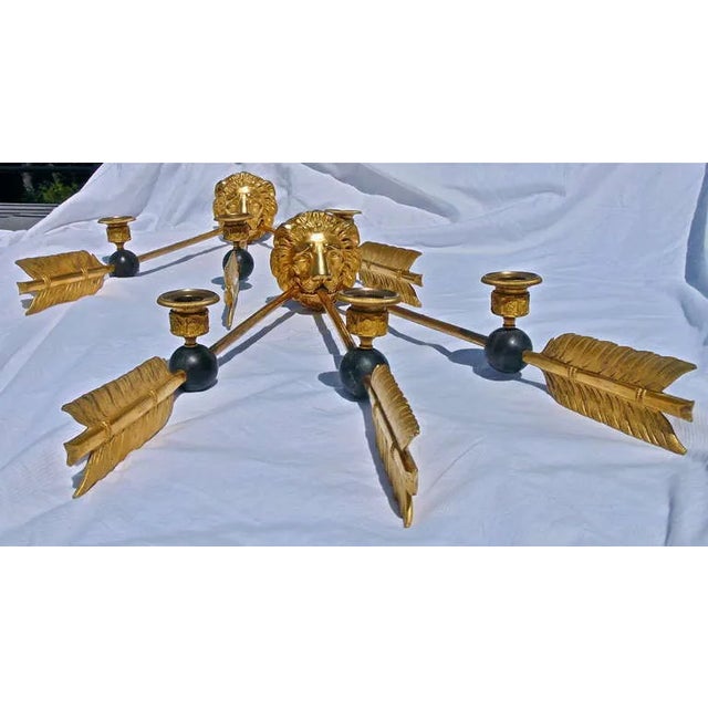 Traditional Russian First Empire Period Ormolu Sconces- Pair For Sale - Image 3 of 8