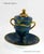 Classical Roman 1990s Vintage/New KPM Collectors Serpent Handles Cup With Lid & Saucer - Marbled Green With Gold Decoration For Sale - Image 3 of 13