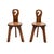 A charming and extremely well made pair of vintage Brutalist side chairs in solid elm. They were made in England, they...