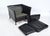 Danish Black Leather Lounge Armchair from Mogens Hansen, Denmark, 1960s For Sale - Image 18 of 18